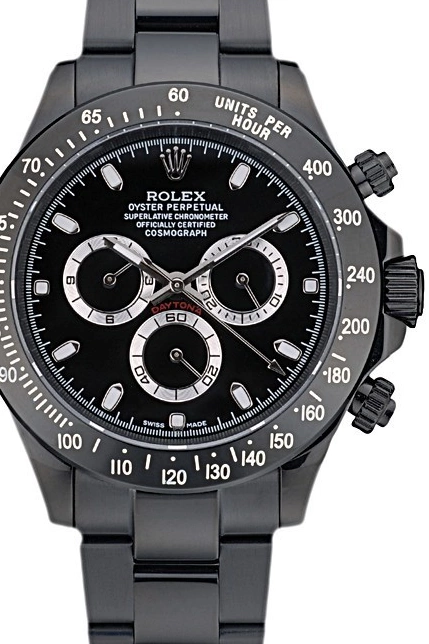 AAA Replica Watches 80247 Ion Black Tachymeter Rolex Black Plated Daytona Stainless Dial Steel Strap Black 0524